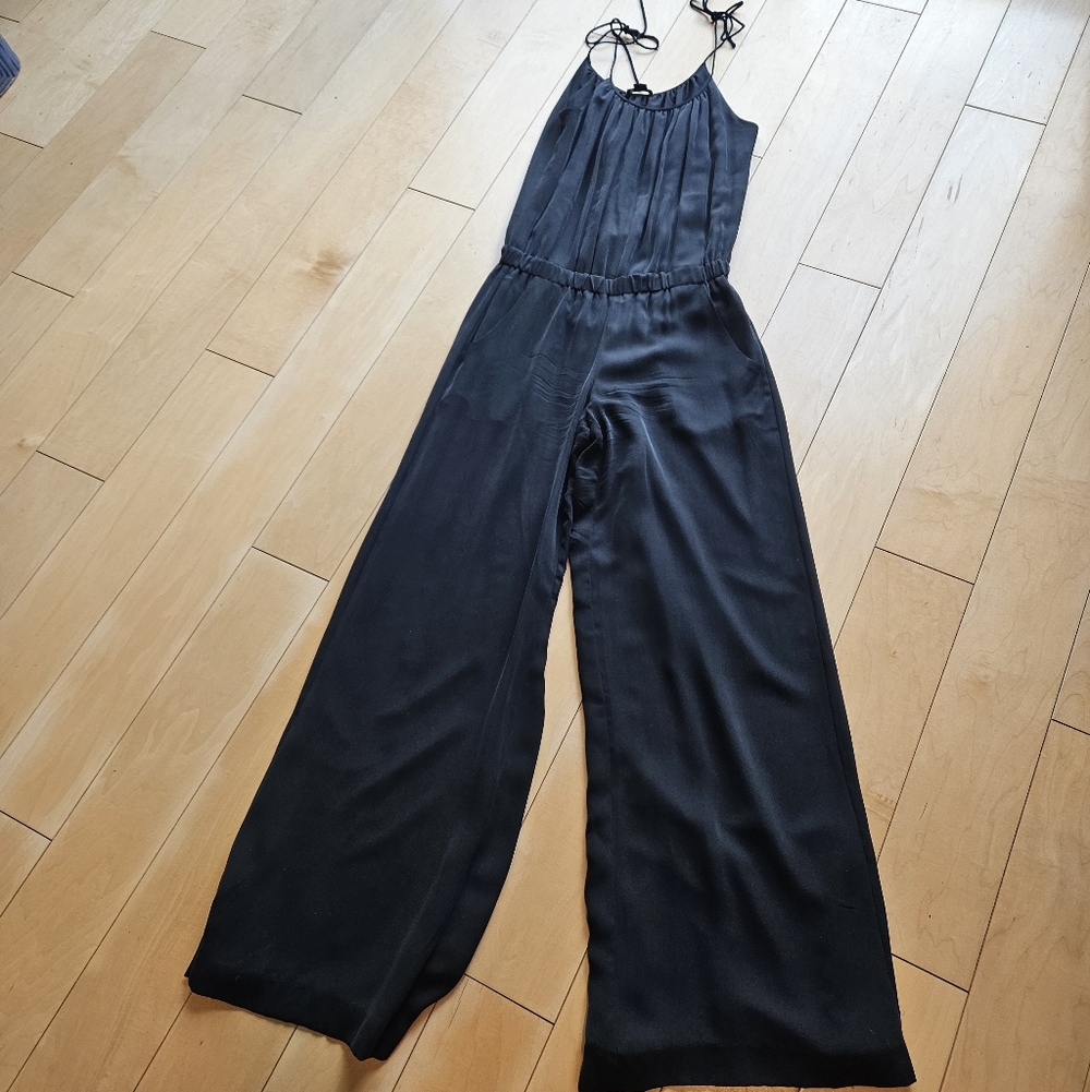 Theory Black Sleeveless Jumpsuit